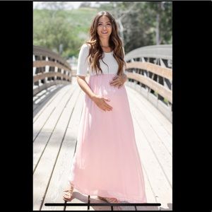 Pink Blush Maternity Dress